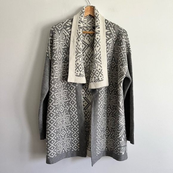 Talbots Open front Gray  Wool Cashmere Cardigan - Picture 1 of 8